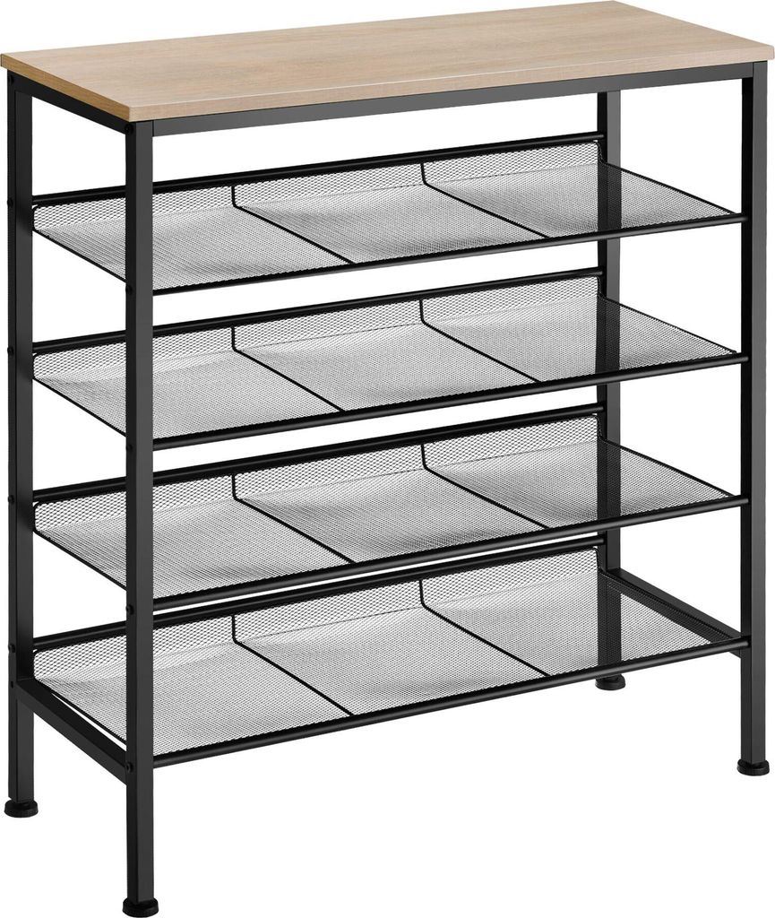 Étagère à chaussures BOURNEMOUTH 75,5x30,5x85,5cm - Bois Image du produit 