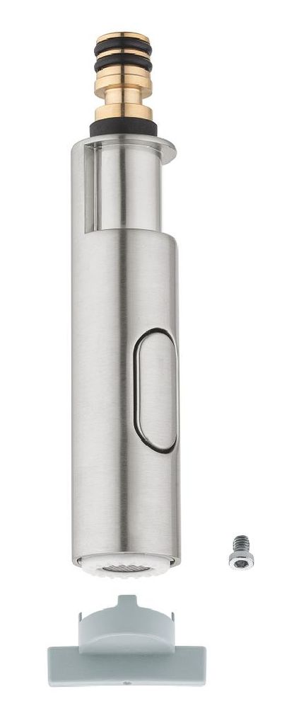 GROHE Spülbrause 46965, herausziehbare SpeedClean Profibrause, für Essence Einhand-Spültischbatterie, supersteel
