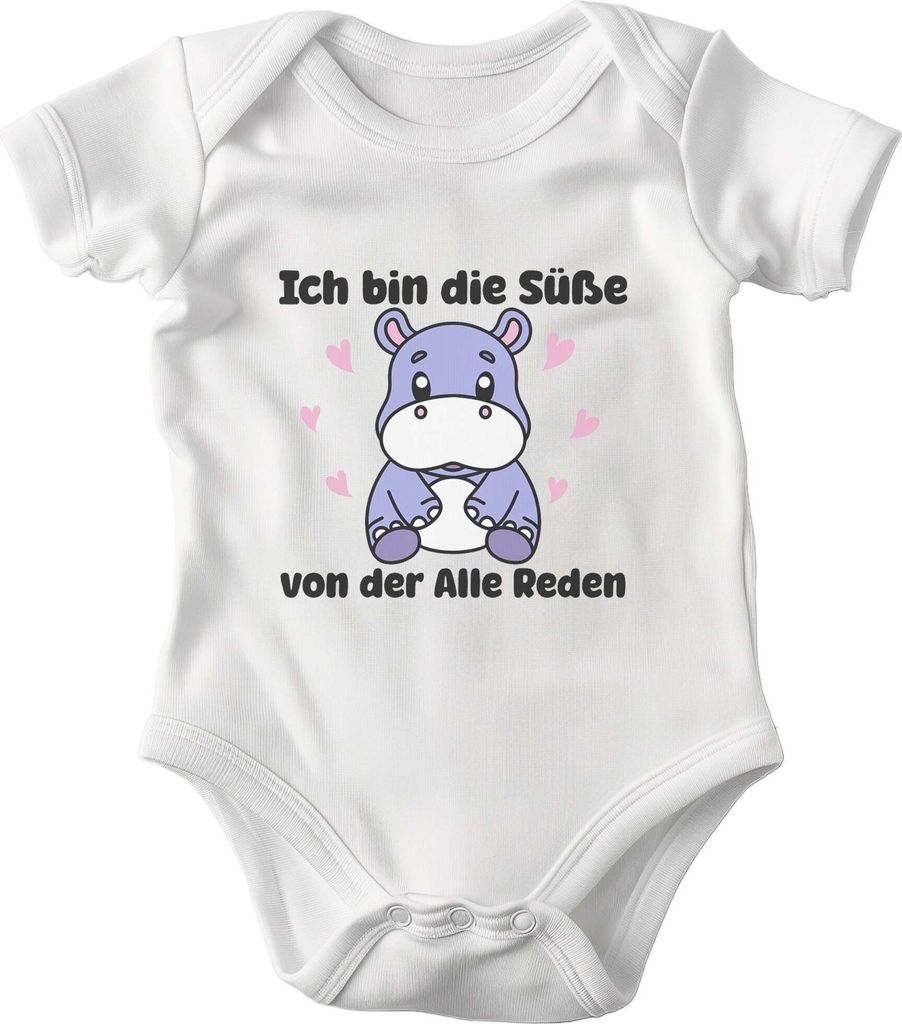 22Feels Baumwolle Mädchen Babybody Die Süße Kurzarm Weiss Strampler Babyparty Geschenk Babshower Schlupfkragen Weicher Einteiler für Neugeboren...