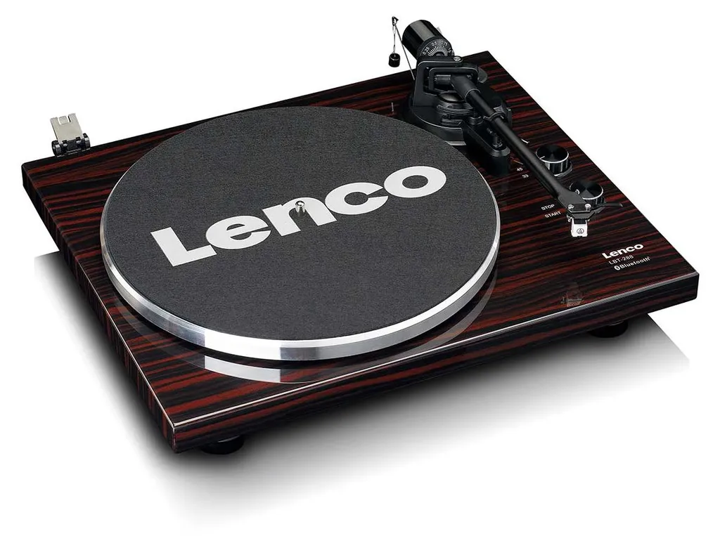Lenco LBT-288WA Platine vinyle Bluetooth noyer avec cellule Audio-Technica