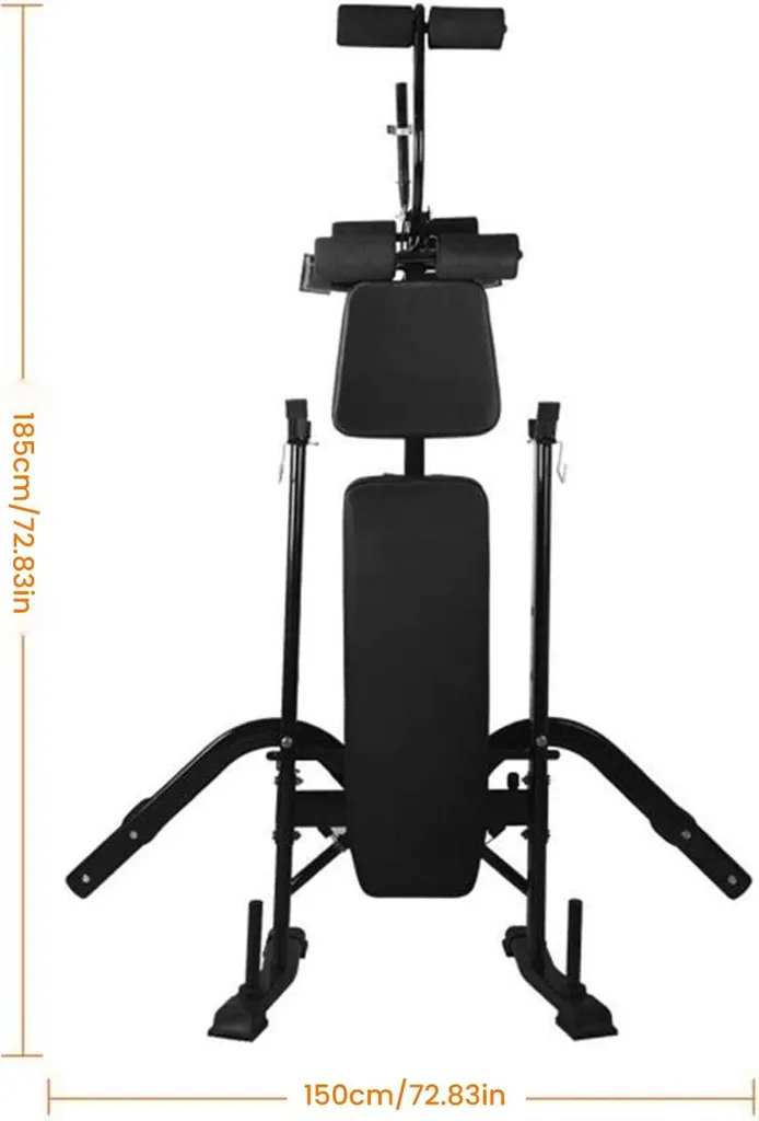Appareil musculation corps complet avec kit développé couché noir robuste - 10