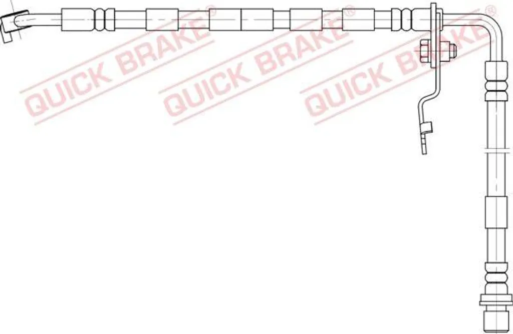 Flexible de frein robuste QUICK BRAKE 50.892 renfort multicouche Mazda