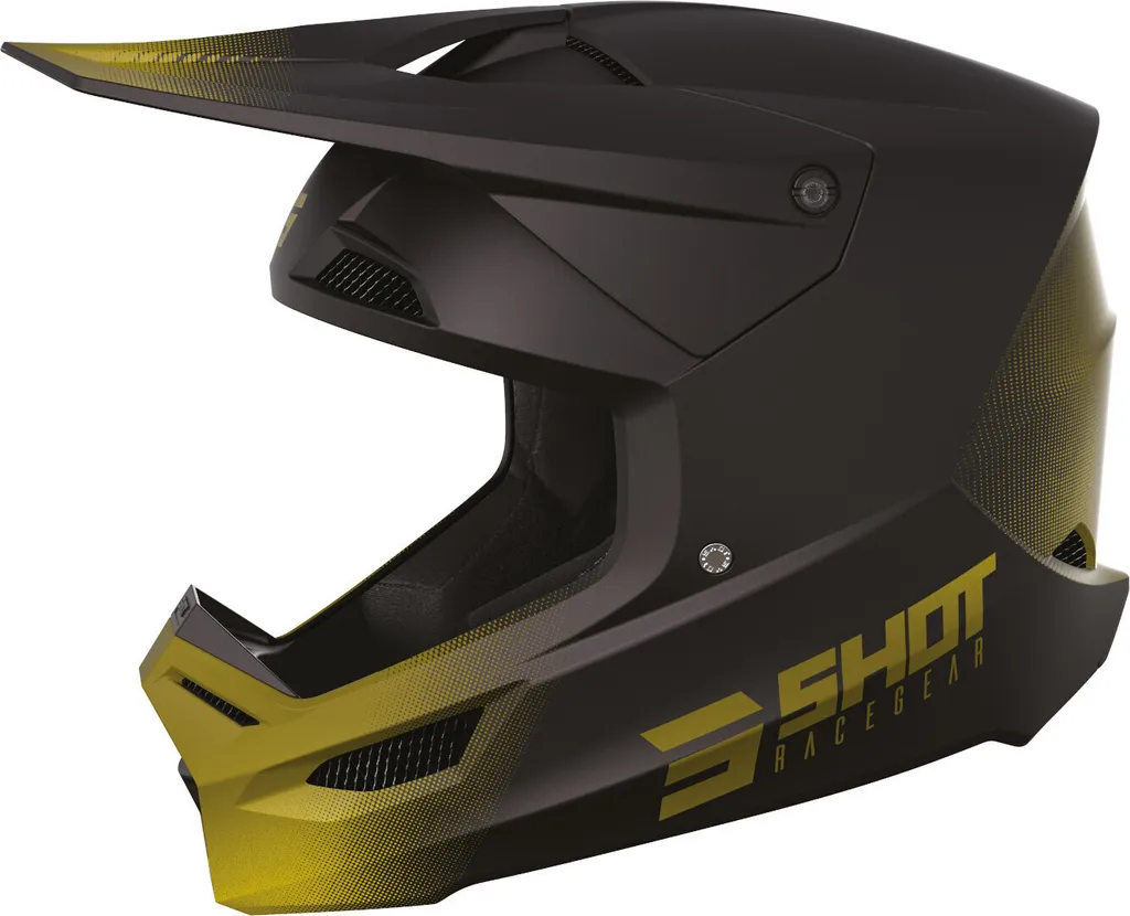 Casque Shot Race Draw Noir Or L avec ventilation optimisée et confort