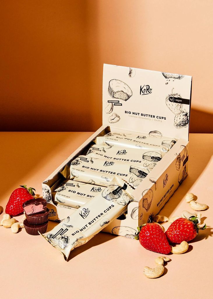 KoRo I Nut Butter Cups Cashew-Strawberry 12 x 3 x 13 g
