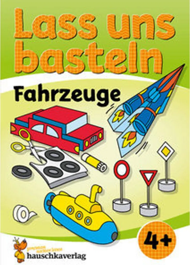 Livre de bricolage Lass uns basteln : véhicules pour enfants dès 4 ans