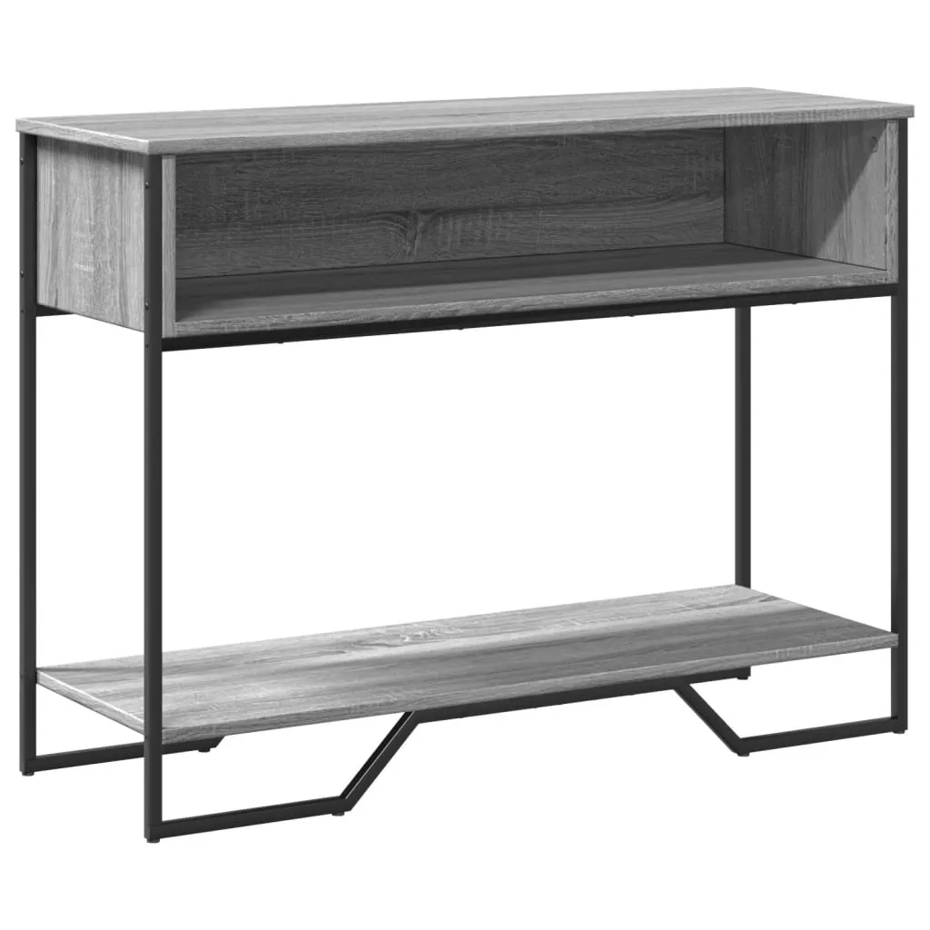 Tavolo consolle grigio Sonoma 100x35x74,5 cm materiale a base di legno