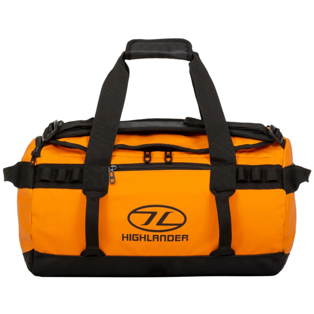 HIGHLANDER Storm Kitbag 30L Orange - Sac de Voyage Robuste et Étanche
