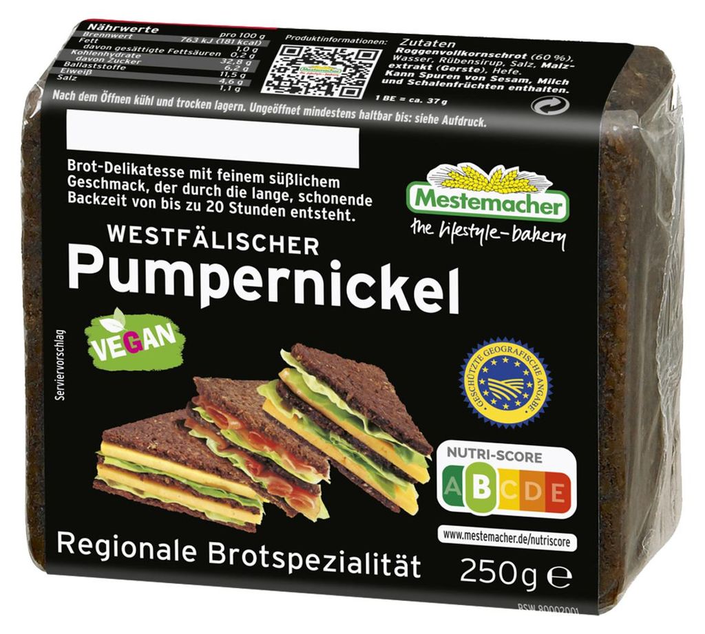 Mestemacher Westphalian Pumpernikiel Delicacy Chleb 250g Zdjęcie produktu 