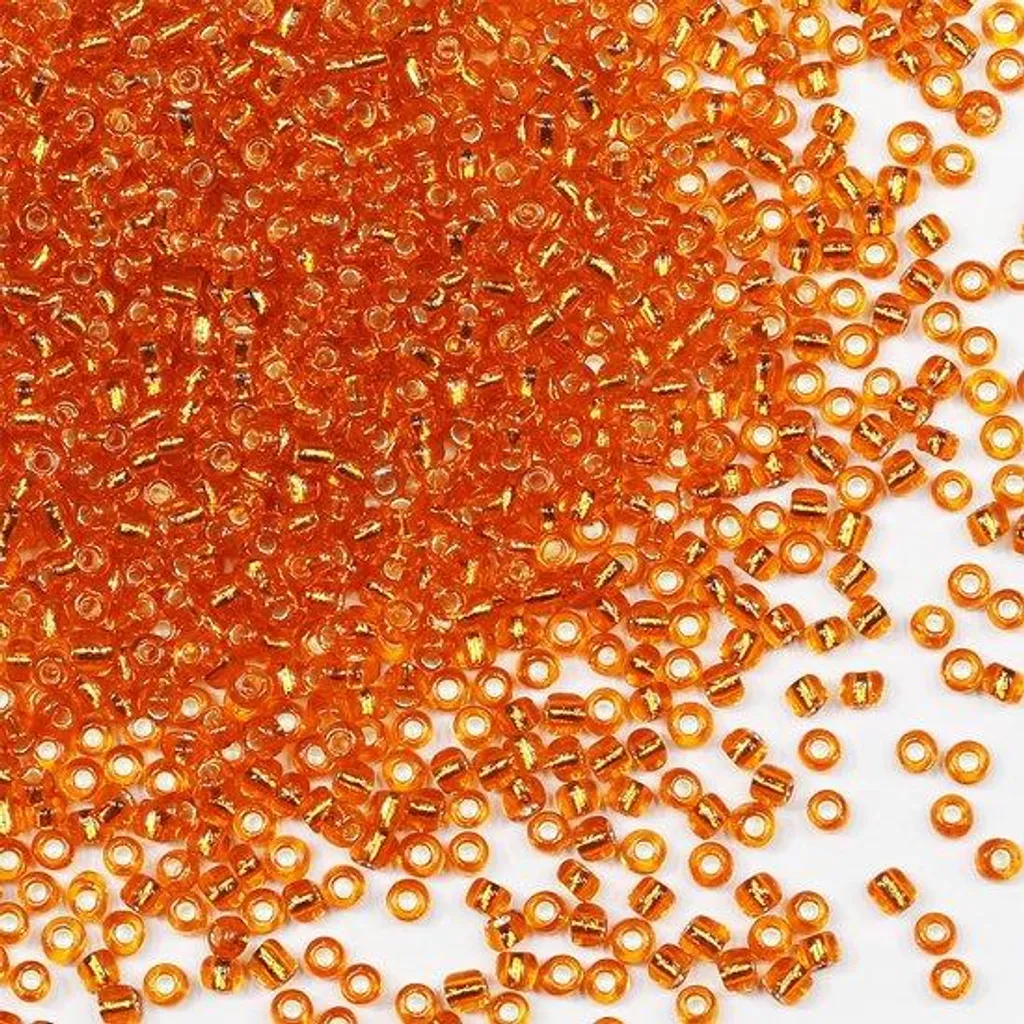 Petites perles de verre orange 3 mm unies pour bijoux faits main