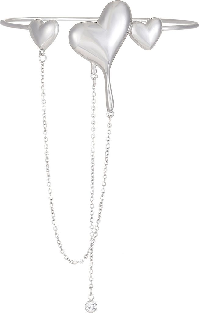 Armring, elegant, verstellbar, Kupfer, europäischer und amerikanischer Stil, Herzform, obere Manschette, Quaste, Kette, Partyzubehör