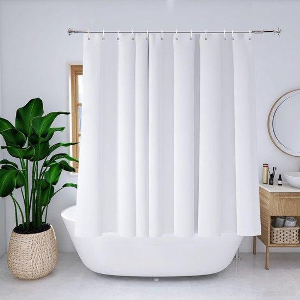 Wasserabsperrvorhang kurz - wasserdicht - 1 Stück - weiß - Polyester - 180 x 150 cm