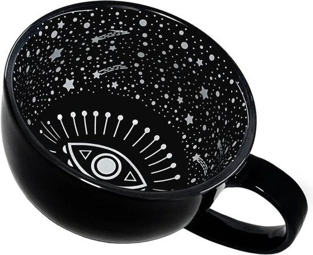 Tasse potion de sorcière Halloween en céramique noire aspect gothique