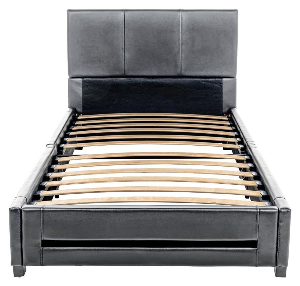 HOME DELUXE - LED Bett Asteroid - Dunkelgrau, 90 x 200 cm - Produktbild 