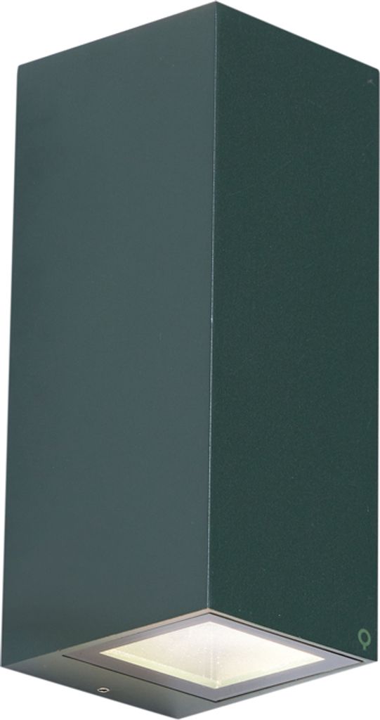 Qazqa Modern, Minimalistisch außen Up and Down Wandleuchte, Außenlampe, Wandlampe für den Garten - Baleno - Grün, max. 10W, Geeignet für LED, ...
