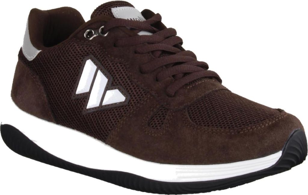 Wellbe Sydney Damen-Sneaker, Brown/White, Leder/Textil, Wechselfußbett - Damenschuhe Top Trends, Braun, leder/textil (leicht wasserabweisend)