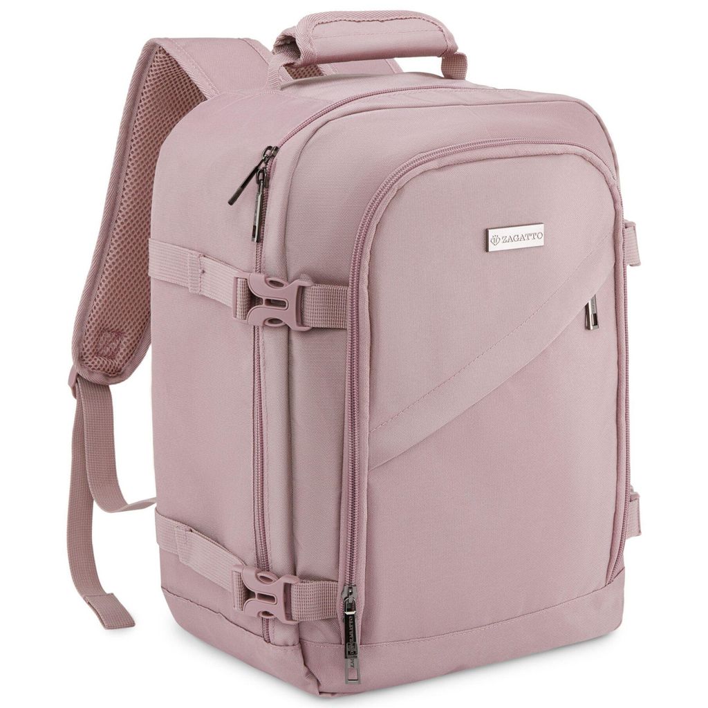 Zagatto Damen reiserucksack Handgepäck 40x30x20 24L WIZZAIR RYANAIR Rosa ZG1089