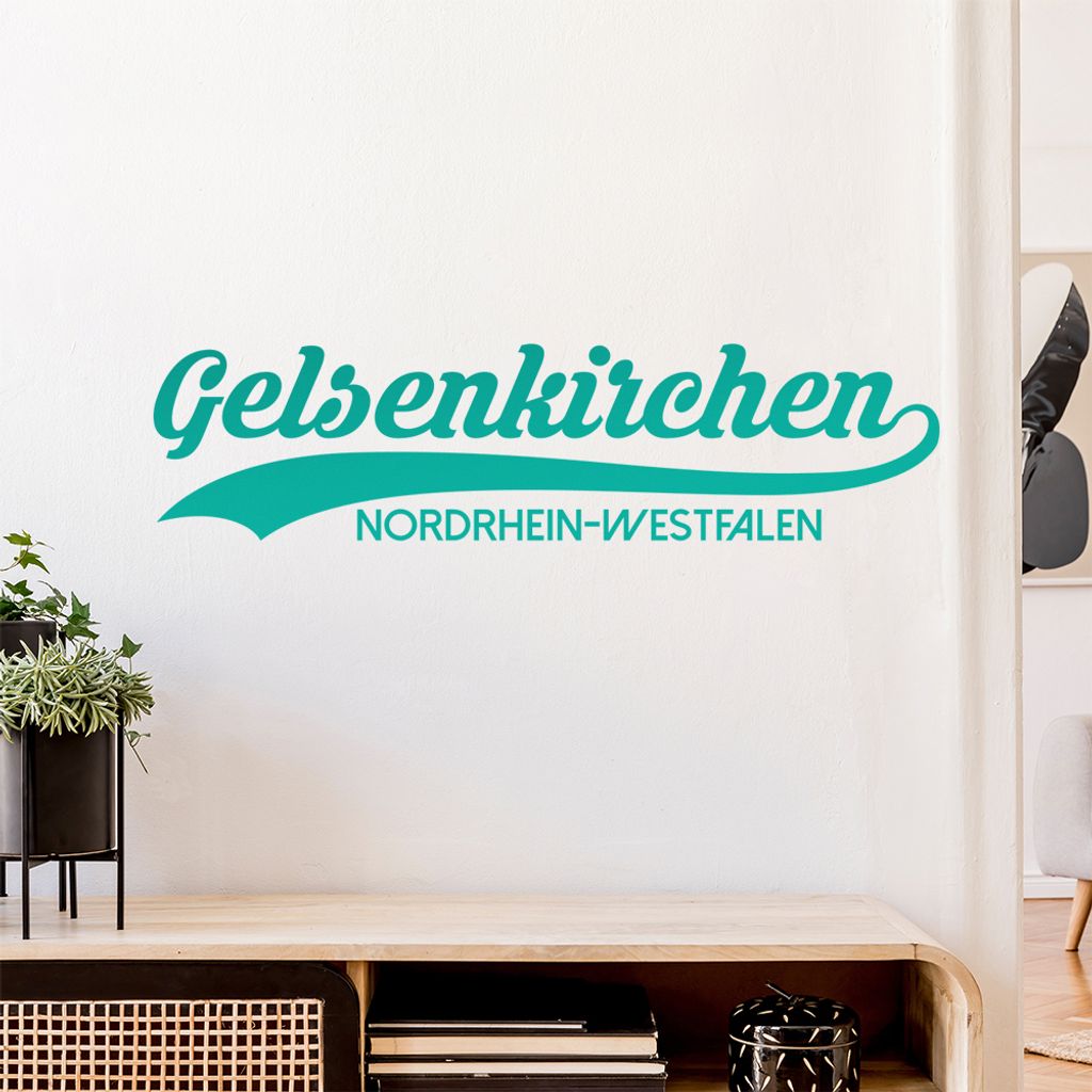 Gelsenkirchen Nordrhein-Westfalen Wandtattoo Wandaufkleber Wall Sticker - Dekoration, Küche, Wohnzimmer, Schlafzimmer, Badezimmer