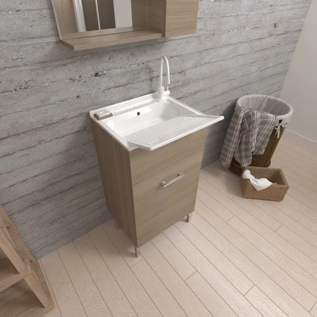 Mobile Lavanderia 45x50 con Pilozza e Asse: Ordine e Pulizia in Casa