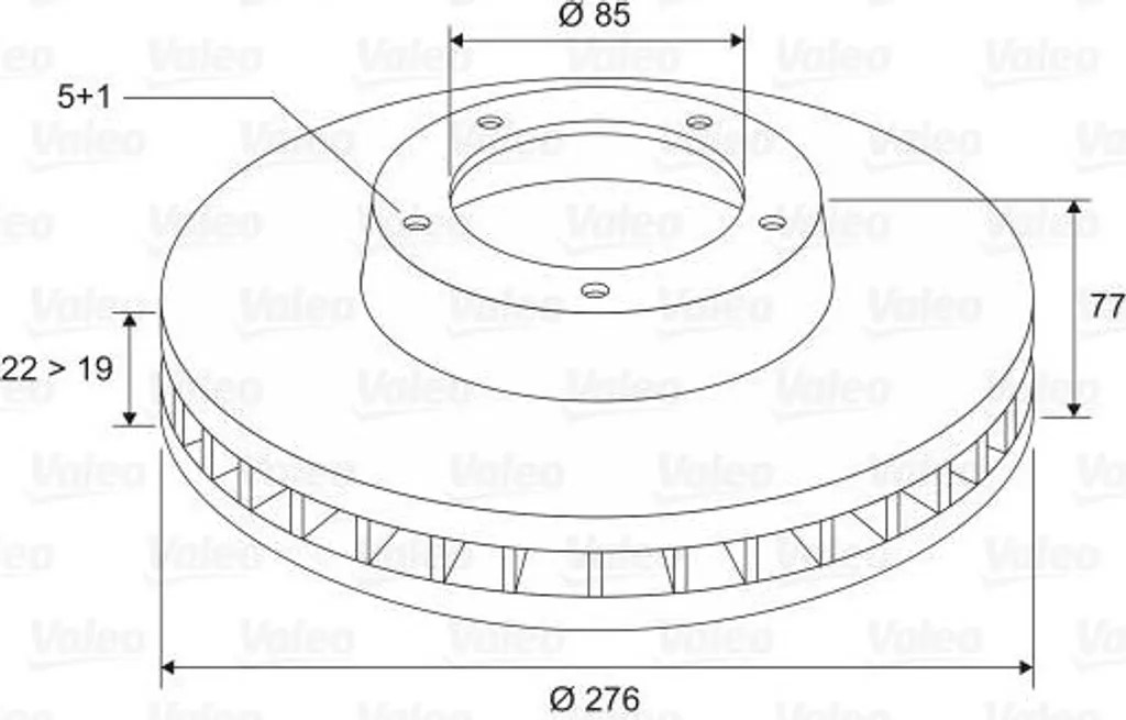 Disque de frein Valeo 186774 contre les vibrations Mercedes Sprinter