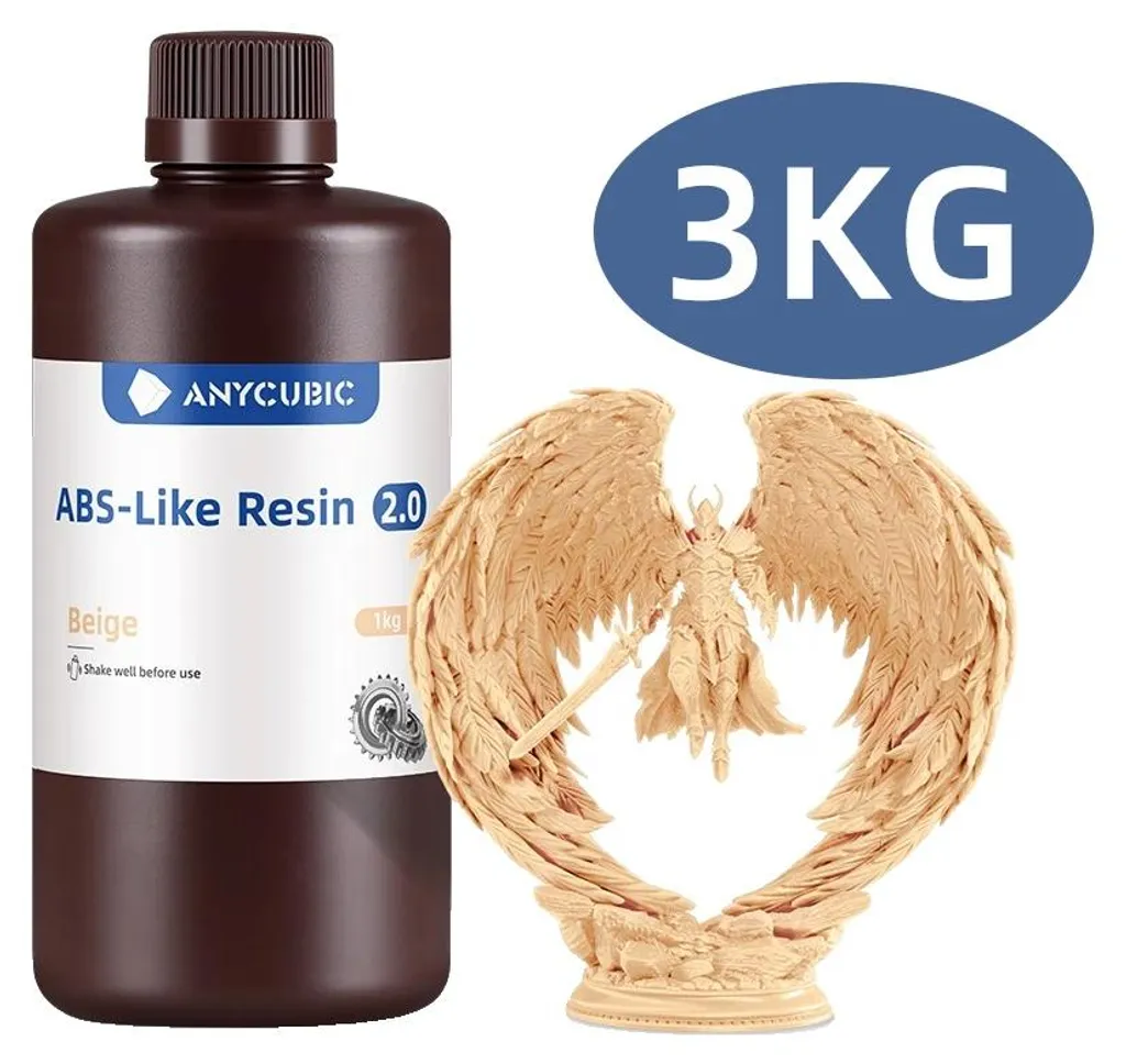 Résine 3D haute précision beige 3 kg avec une résistance renforcée