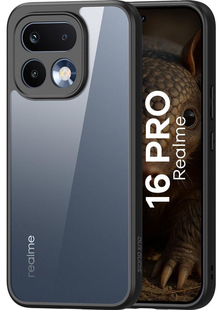 Handyhülle für Realme 16 Pro, Dux Ducis Aimo, Transparent mit Schwarzen Rahmen