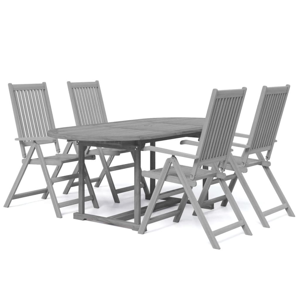 vidaXL 5-tlg. Garten-Essgruppe Massivholz Akazie Produktbild 