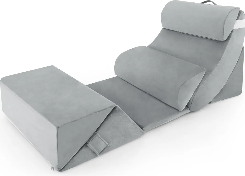 Oreiller Cunéiforme pour Surélévation des Jambes et Support du Dos