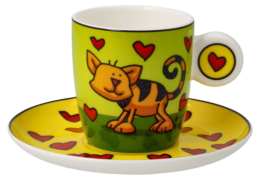 Goebel Espressotasse Ed Heck - Love Cat, Espresso Tasse, Fine Bone China, 67200121