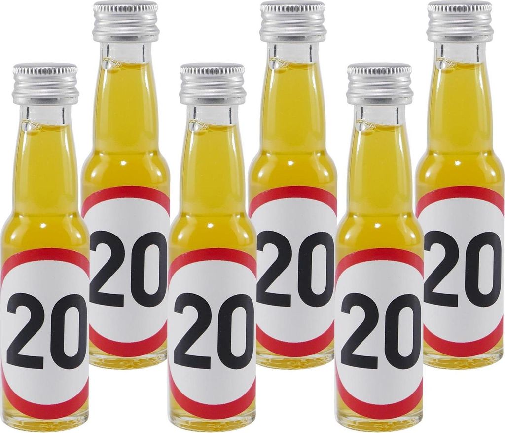 Spaßflasche Maracuja-Likör "20 Jahre" (12 x 0,02L)