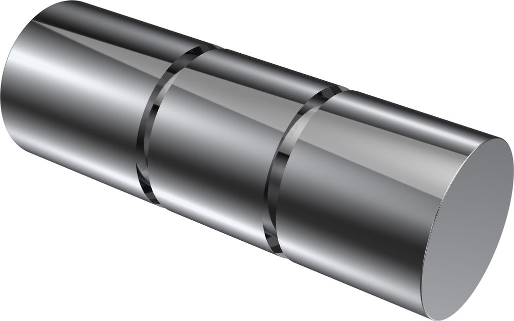 Interdeco Endstücke / Zierabschlüsse für Gardinenstangen mit 20 mm Ø Chrom, Typ Elanto (Rillenzylinder), Pack. 2 Stück