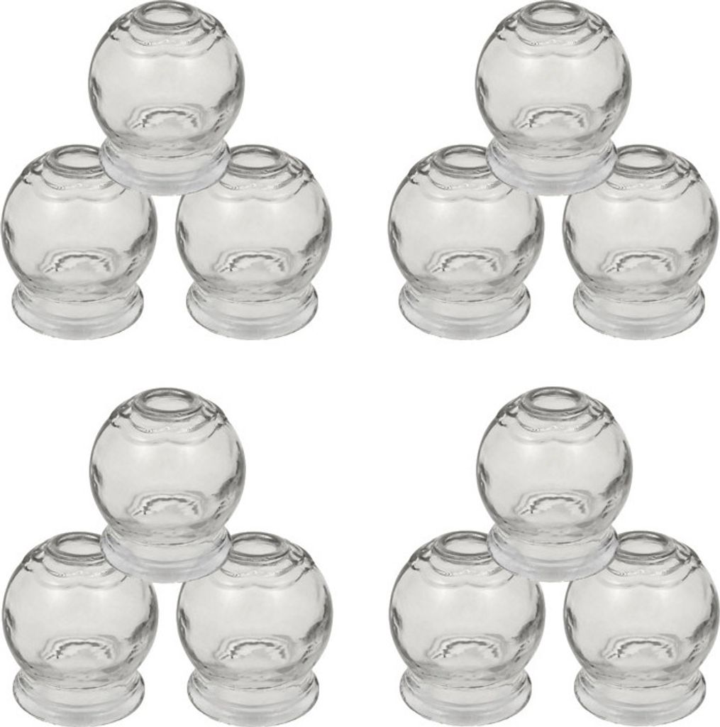 12er SET Schröpfgläser ø 5,5 cm Höhe 6,4 cm Schröpfen aus Produktbild 
