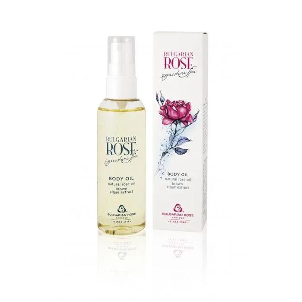 Body Oil with Rose Oil, Almond Oil and Vitamin E Bulgarian Rose Signature Spa 3.4 oz 100ml