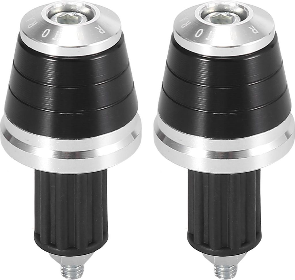2Stk. Universell 18mm Lenker Endkappen Stecker Stab Ende für Motorrad Silberton