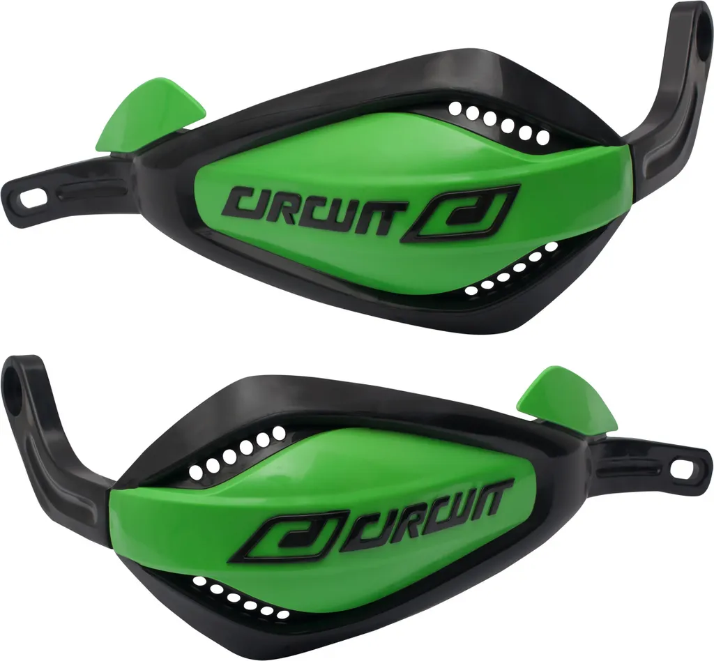 Protection de mains P4 Circuit Equipment pour Guidon Moto Noir et Vert