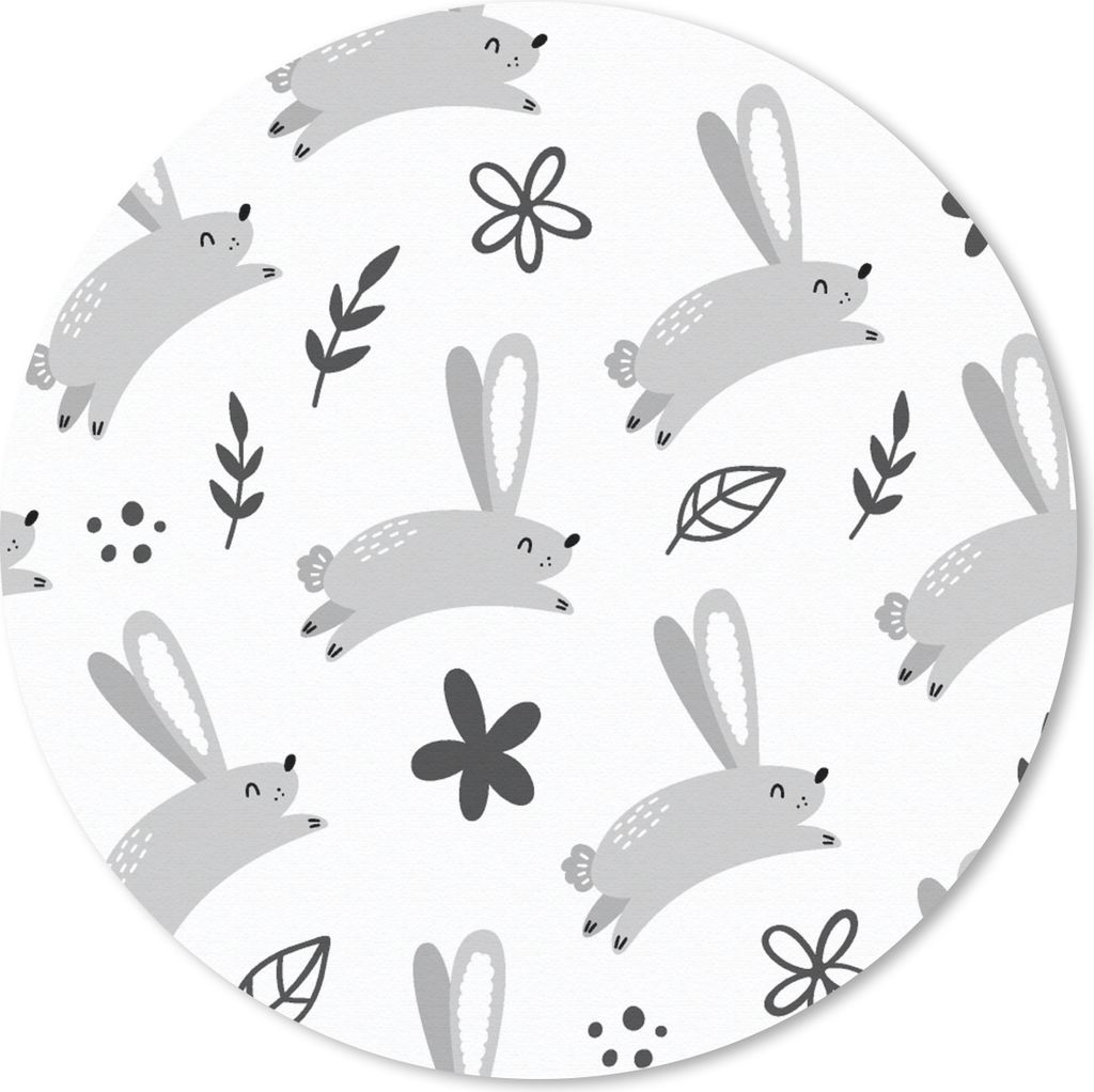 MuchoWow Mauspad Mousepad Hase - Tiere - Muster 30x30 cm - Mousepads - Maus Mat - Pad - Mausunterlage - Tischunterlage - Schreibtischmatten