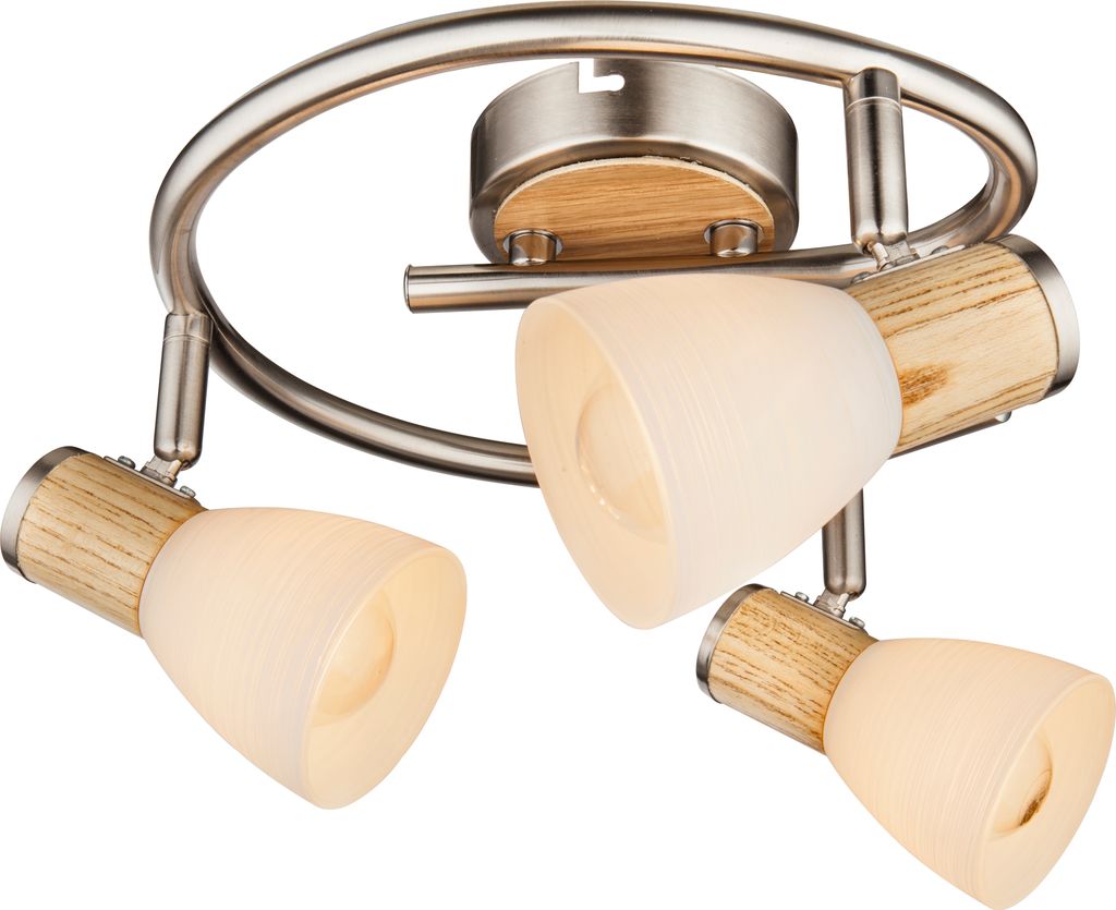 Globo Lighting Strahler Metall Nickel matt, 3x E14