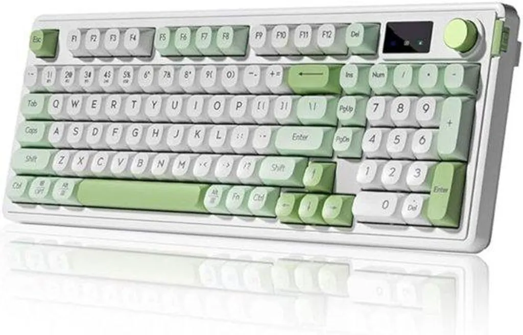 Clavier sans fil RGB vert : finissez-en avec les câbles encombrants