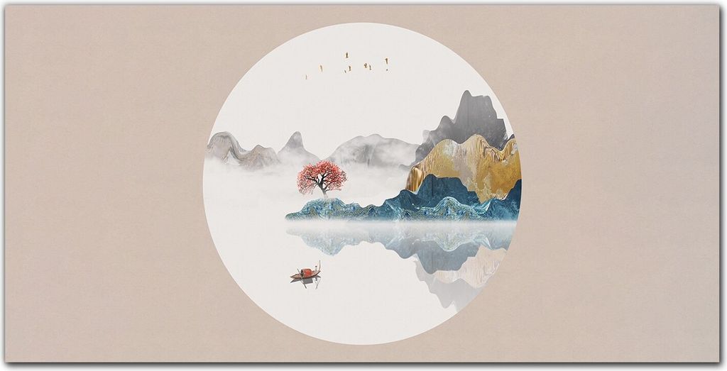 Coloray Bild aus Acryl 140 cm x 70 cm - Küche Wanddekoration Dekoration Wohnzimmer Gehärtetes Acryl Bild auf Acrylglas - Gebirgssee