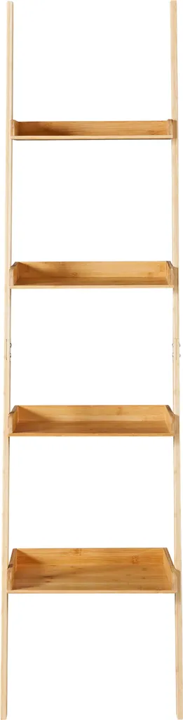 Étagère échelle Göinge bambou 4 niveaux : gagnez de la place au sol
