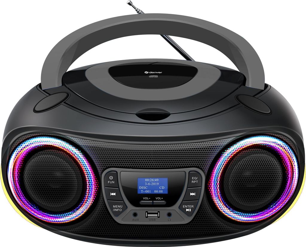 Denver TDB-212BT Boombox mit CD, Bluetooth, USB, AUX, Produktbild 