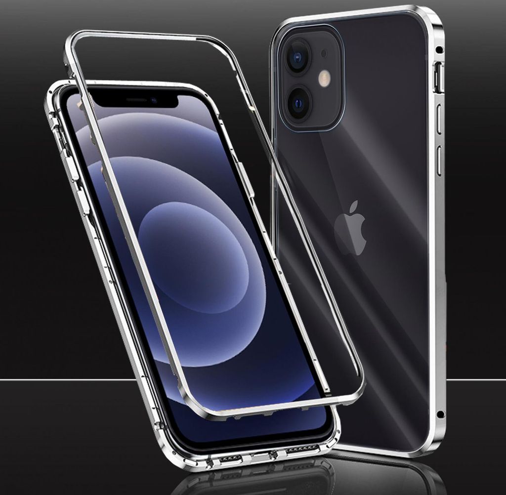 Apple iPhone 12 / 12 Pro (6,1") Magnet Bumper Silber