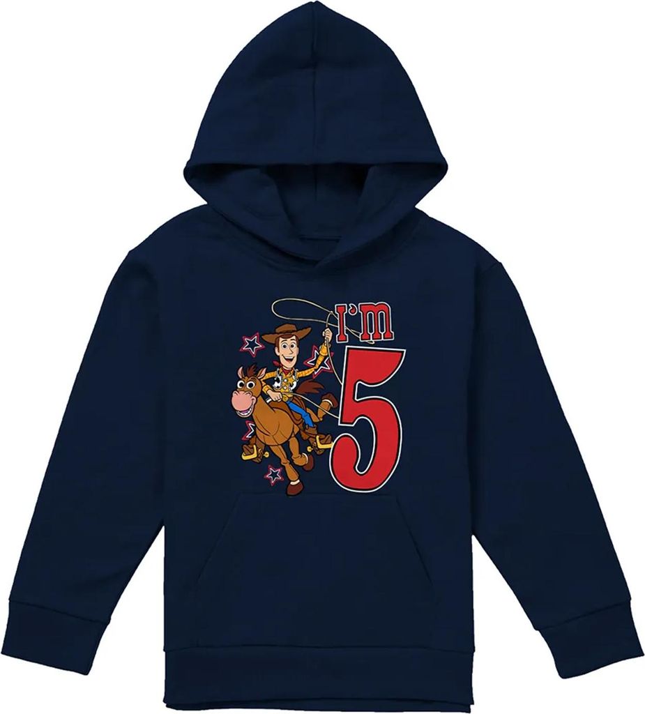 Toy Story - "I'm 5" Kapuzenpullover für Kinder, Geburtstag TV22852 (116) (Marine)