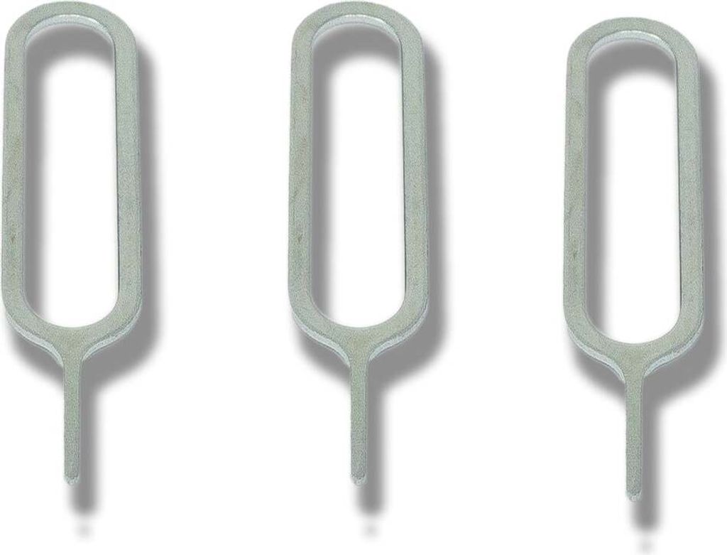 SYSTEM-S 3x SIM Karte Nadel Set Kartenträger Auswerfer Tool in Grau