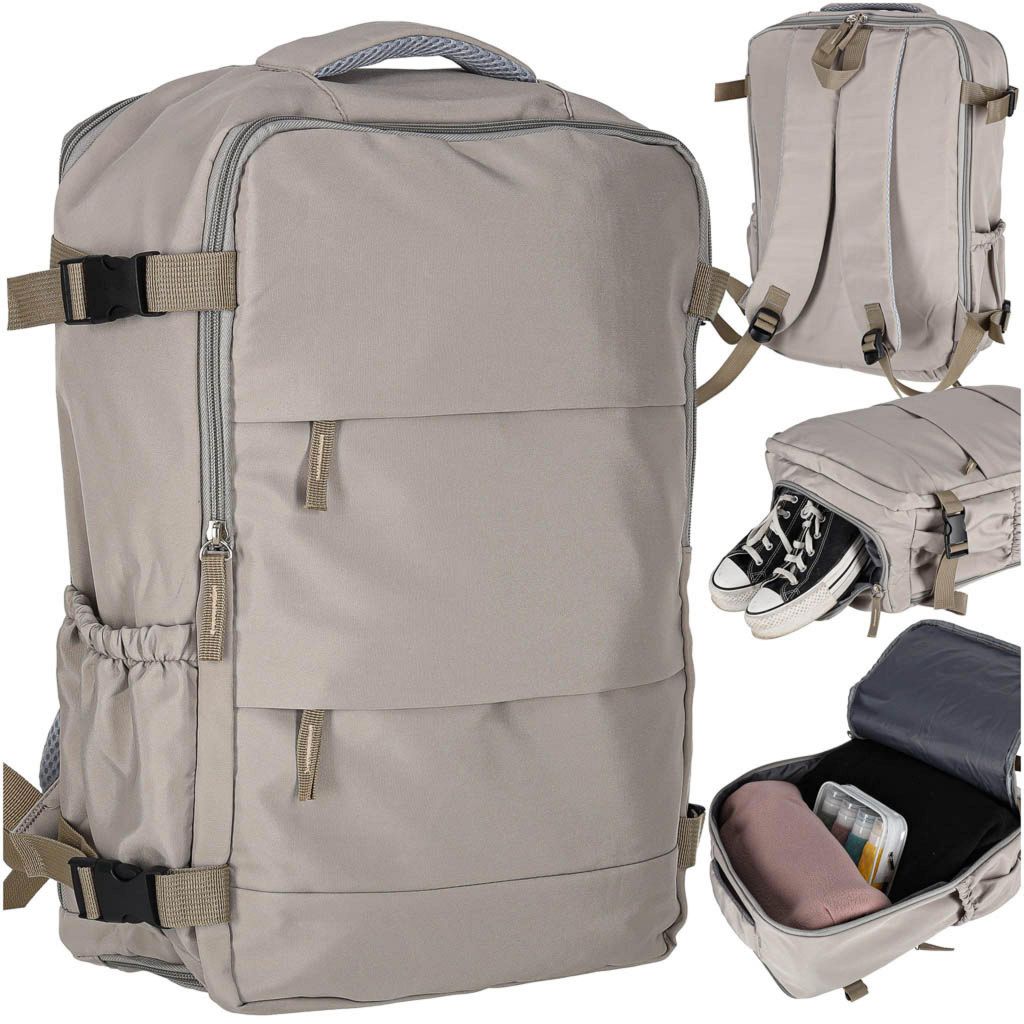 KIK KX2993 Reise-Rucksack, 45 x 30 cm, grau Produktbild 