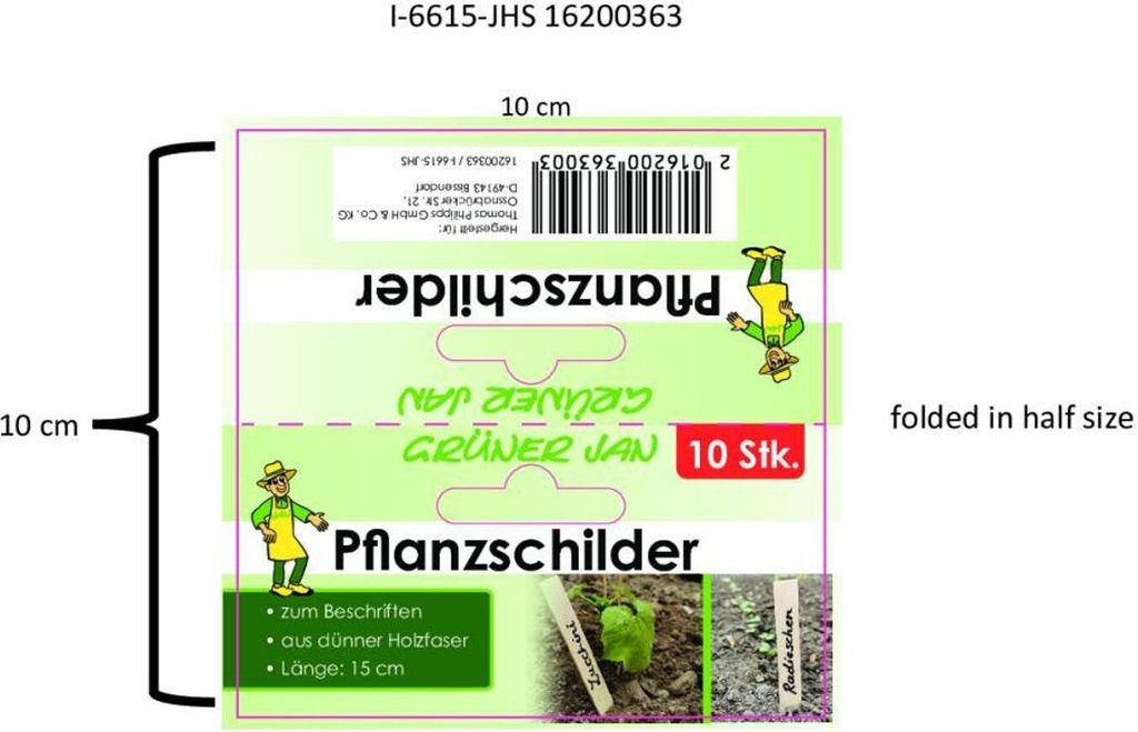 20x Pflanzenschild 10er Holz Stecker Etiketten Beschriften Blumenkübel Garten