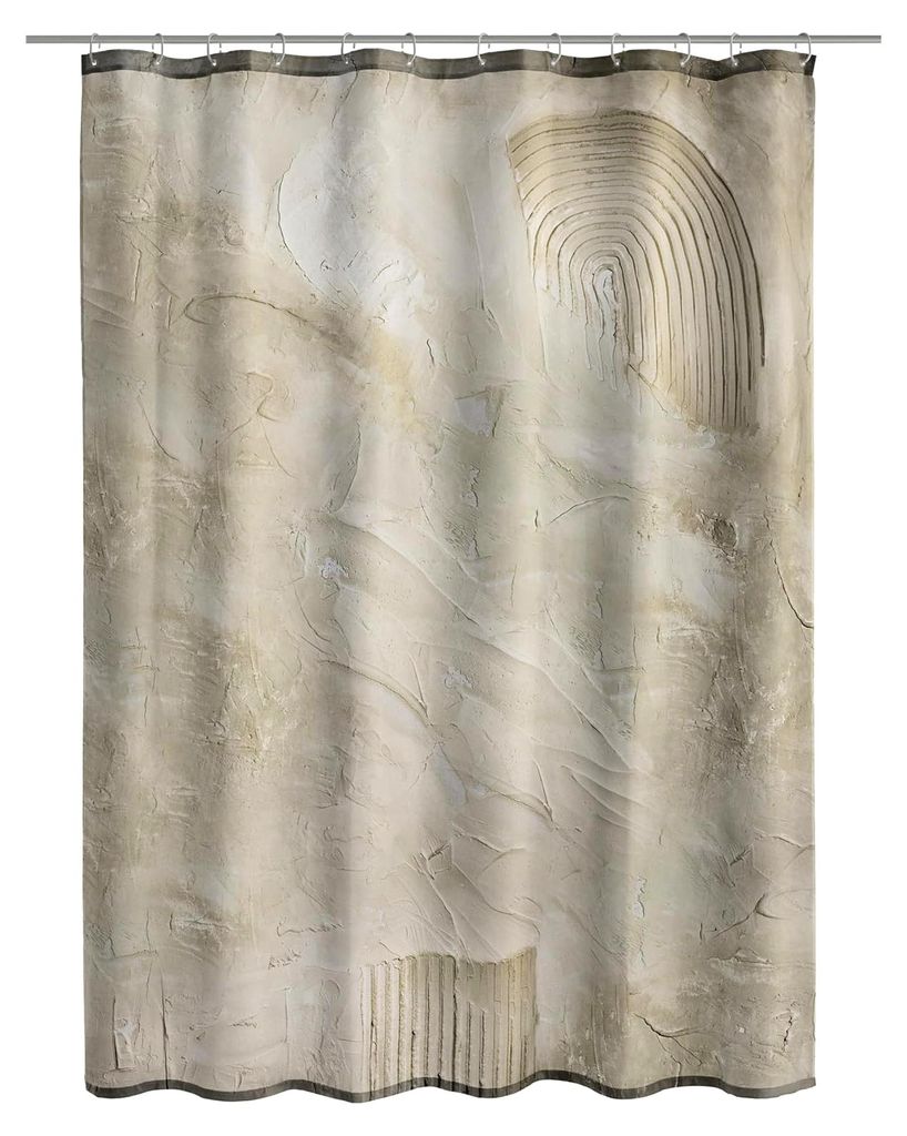 Textil-Duschvorhang Art in Natur mit 180x200 cm