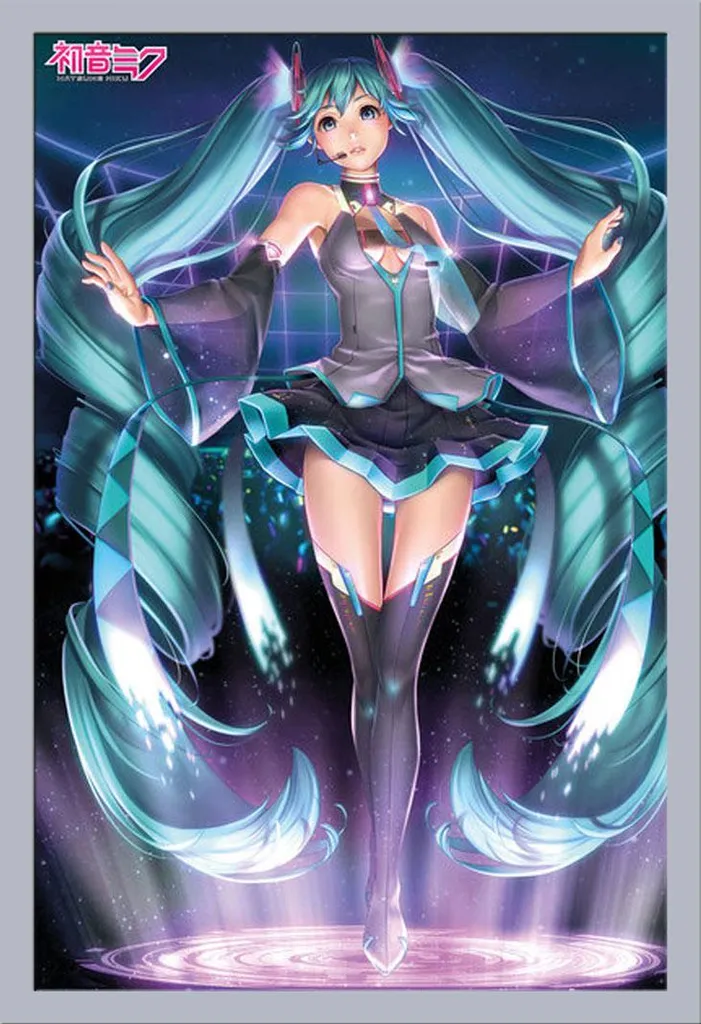 Poster Hatsune Miku Projection + Cornice Removibile Argento Shinsuke