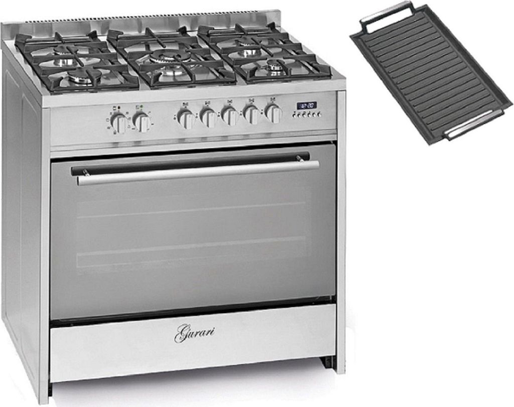 Gurari GCH G 910 X + Grillplatte Edelstahl Gas Standherd 90 cm Range Coocker