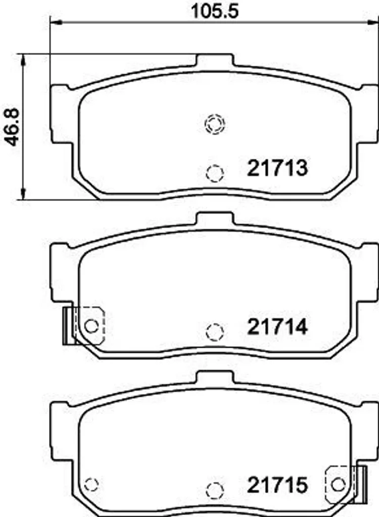Plaquettes de frein sans sifflement HELLA pour Almera N15 et N16 - 14mm