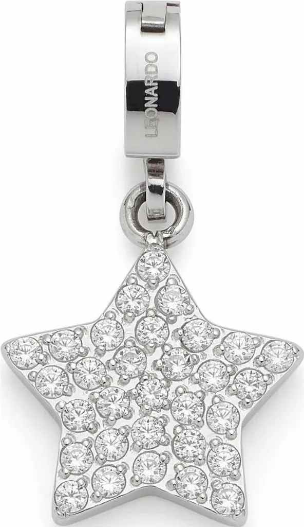 Pendentif Leonardo Jewels 025681 Etoile Acier Inoxydable et Zirconium
